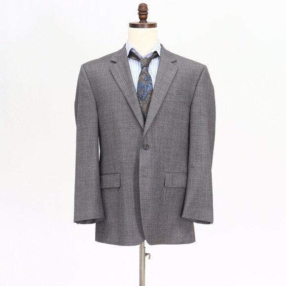 Chaps 44R Gray Solid 2-Button Sport Coat Blazer Jacket P400 - Picture 1 of 10
